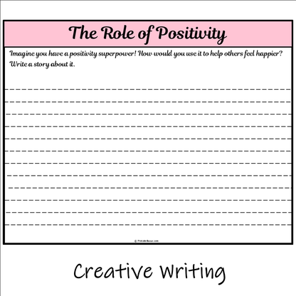 The Role of Positivity | Main Idea and Supporting Details Reading Passage and Questions