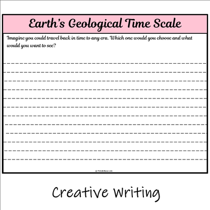 Earth’s Geological Time Scale | Main Idea and Supporting Details Reading Passage and Questions