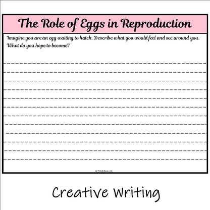 The Role of Eggs in Reproduction | Main Idea and Supporting Details Reading Passage and Questions