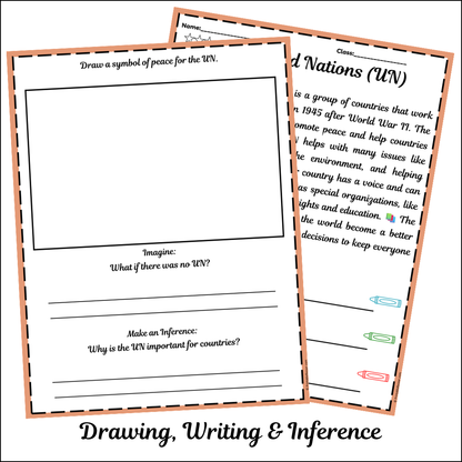 United Nations (UN) | Short Reading Comprehension Creative Worksheet