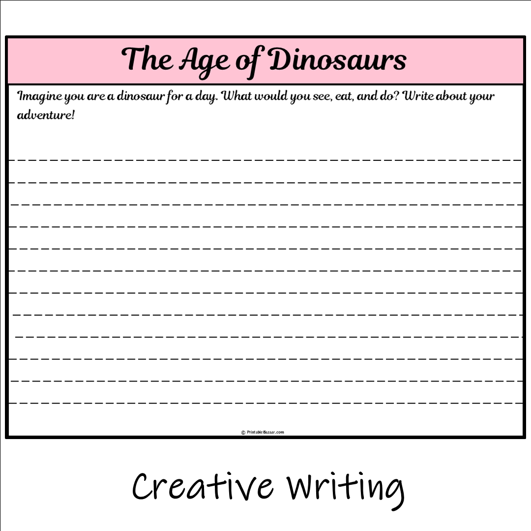 The Age of Dinosaurs | Main Idea and Supporting Details Reading Passage and Questions