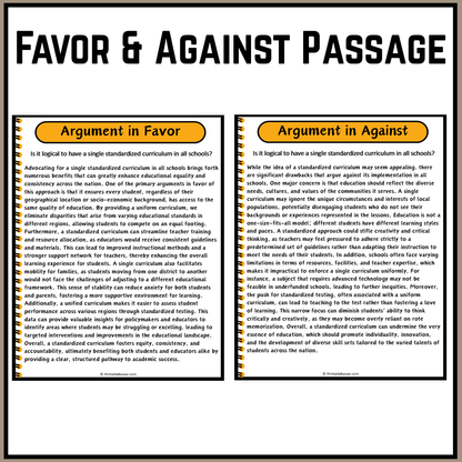 Is it logical to have a single standardized curriculum in all schools? | Debate Case Study Worksheet