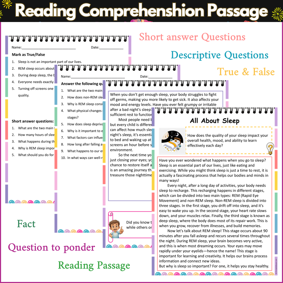 All About Sleep | Reading Comprehension Passage and Questions