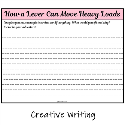 How a Lever Can Move Heavy Loads | Main Idea and Supporting Details Reading Passage and Questions