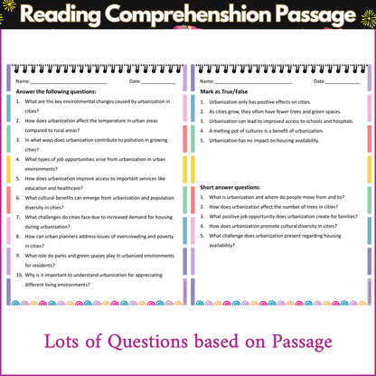 Urbanization Effects | Reading Comprehension Passage and Questions