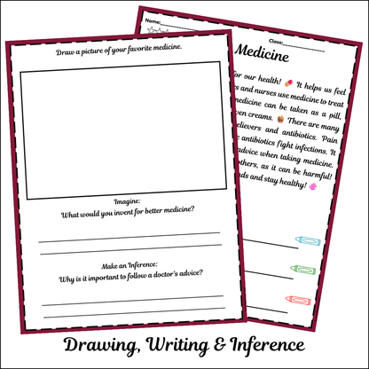 Medicine | Short Reading Comprehension Creative Worksheet