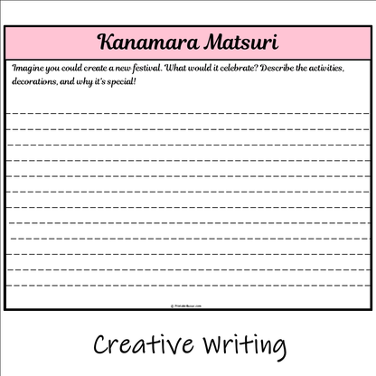 Kanamara Matsuri | Main Idea and Supporting Details Reading Passage and Questions