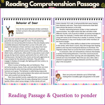 Behavior of Deer | Reading Comprehension Passage and Questions