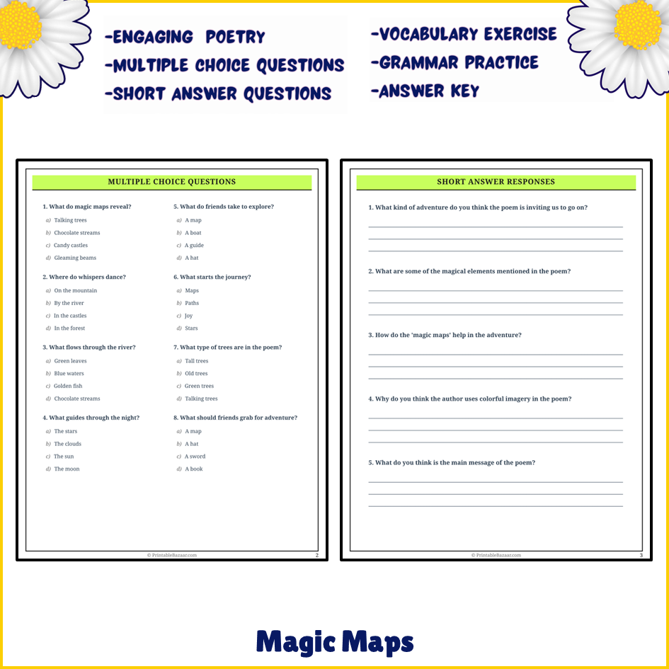 Magic Maps | Poem Grammar Worksheet Printable Activity