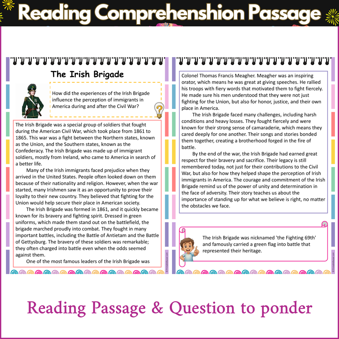 The Irish Brigade | Reading Comprehension Passage and Questions