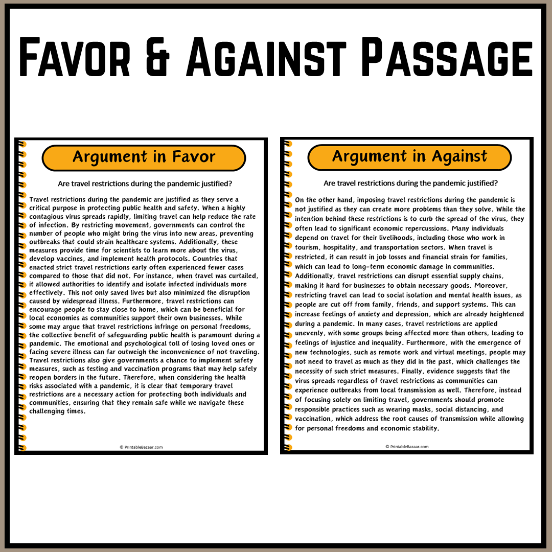 Are travel restrictions during the pandemic justified? | Debate Case Study Worksheet