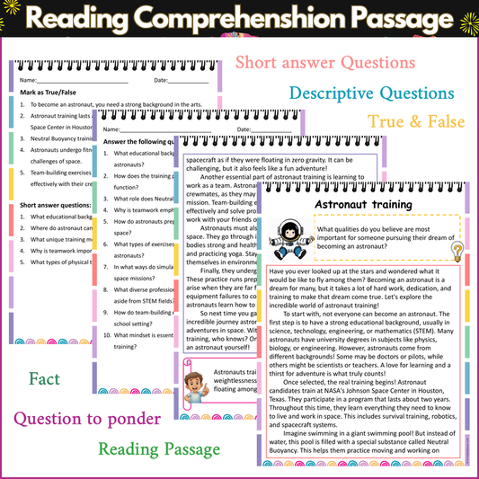 Astronaut training | Reading Comprehension Passage and Questions