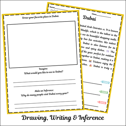Dubai | Short Reading Comprehension Creative Worksheet