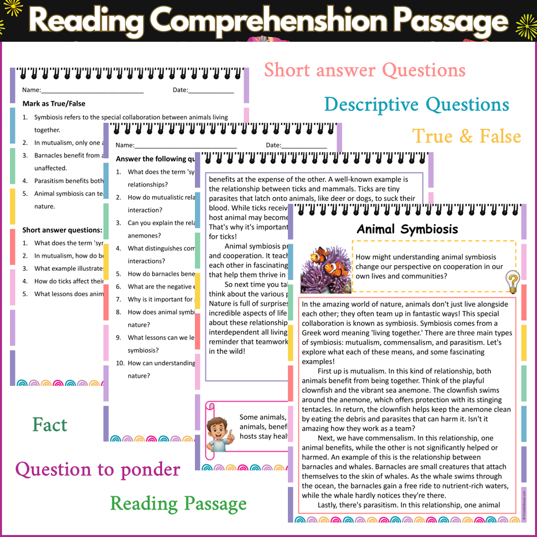 Animal Symbiosis | Reading Comprehension Passage and Questions