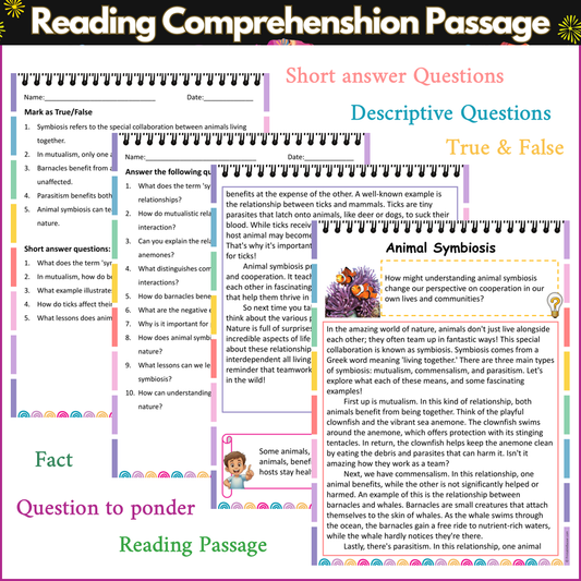 Animal Symbiosis | Reading Comprehension Passage and Questions