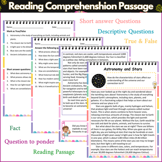 Astronomy and Stars | Reading Comprehension Passage and Questions