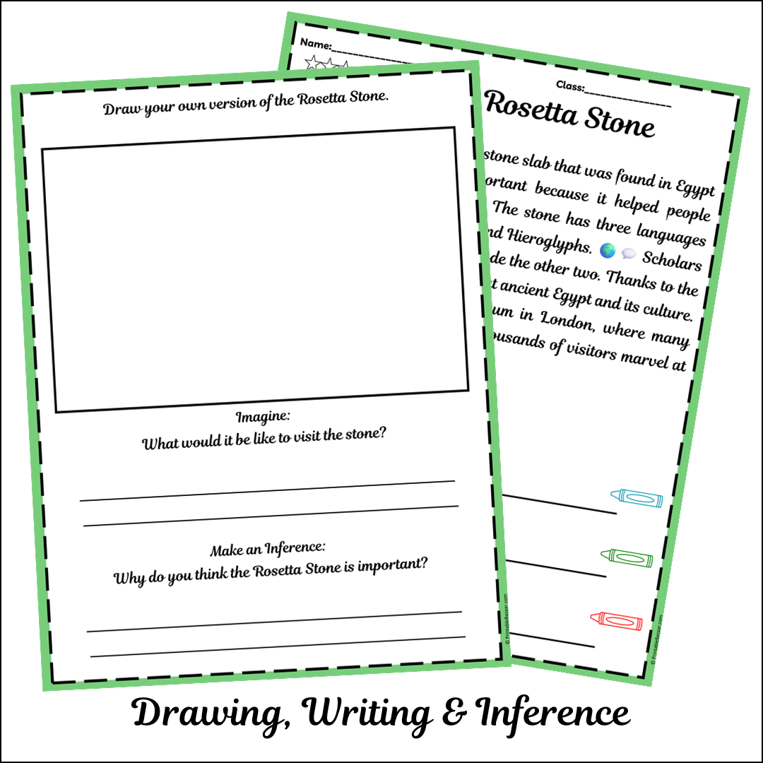 The Rosetta Stone | Short Reading Comprehension Creative Worksheet