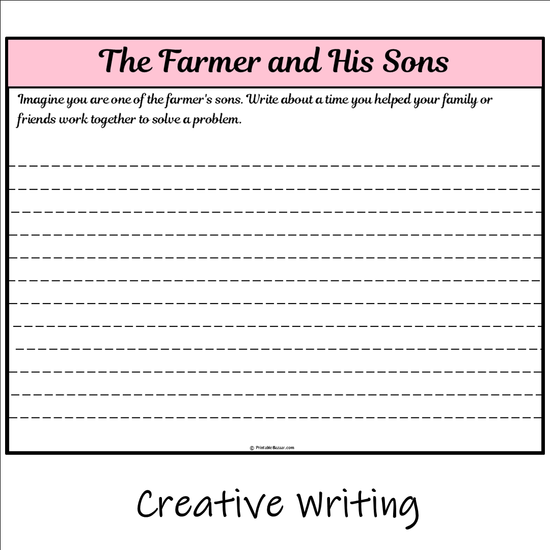 The Farmer and His Sons | Main Idea and Supporting Details Reading Passage and Questions