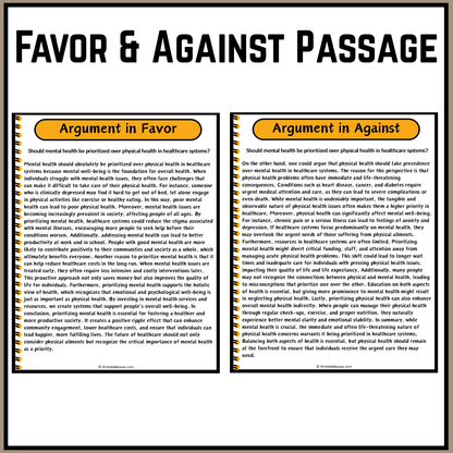 Should mental health be prioritized over physical health in healthcare systems? | Debate Case Study Worksheet
