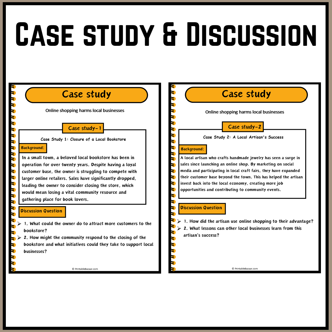 Online shopping harms local businesses | Debate Case Study Worksheet