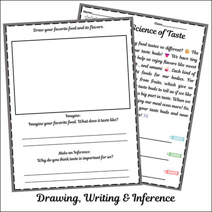 The Science of Taste | Short Reading Comprehension Creative Worksheet