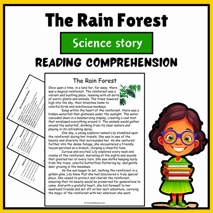 The Rain Forest | Science Story Reading Comprehension Activity