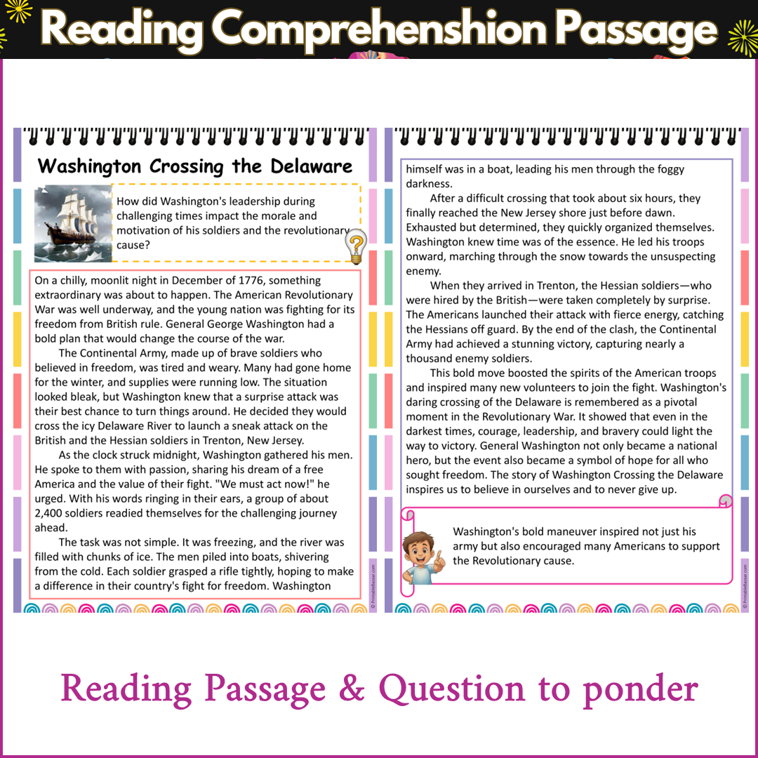 Washington Crossing the Delaware | Reading Comprehension Passage and Questions