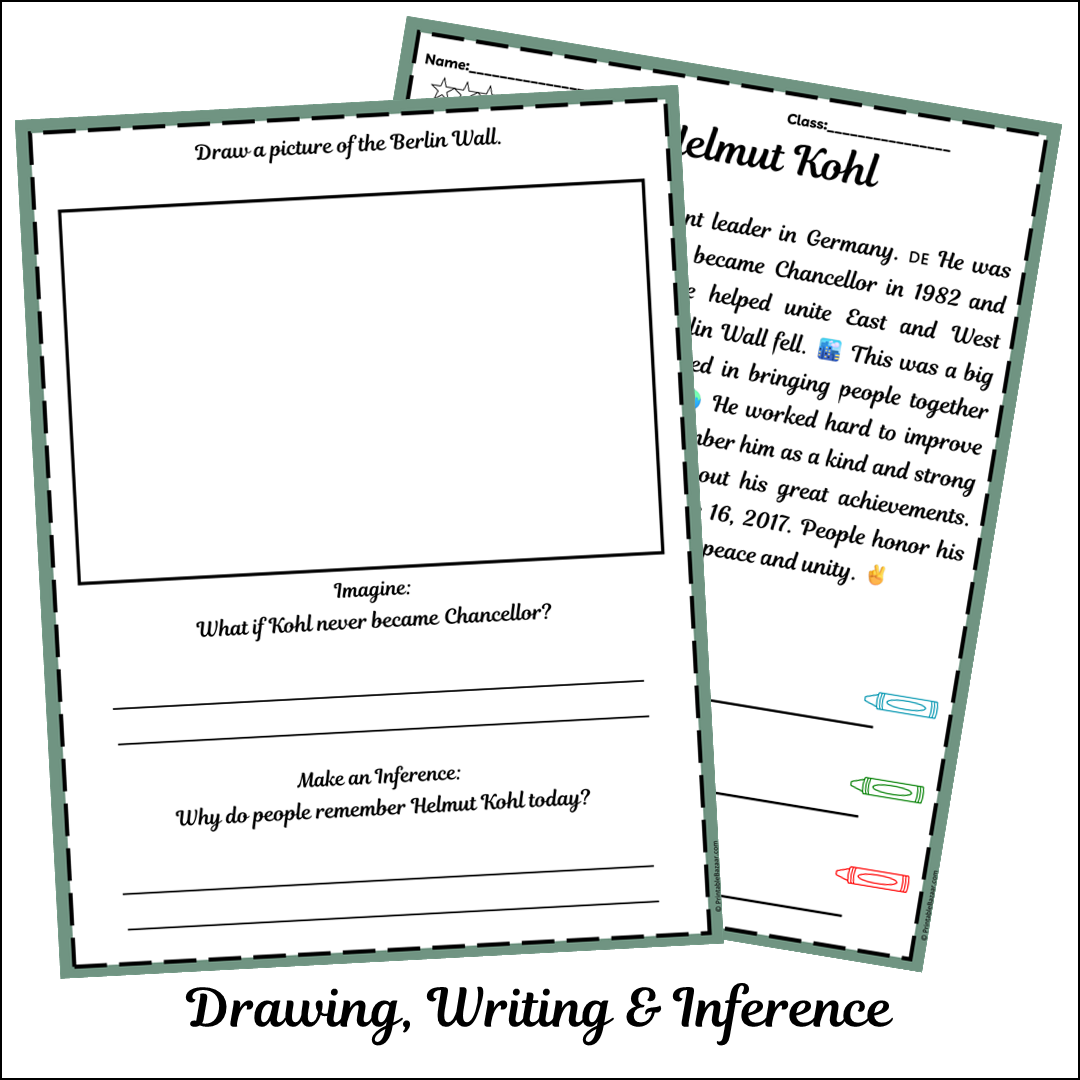 Helmut Kohl | Short Reading Comprehension Creative Worksheet