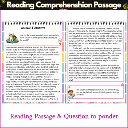 Animal Habitats | Reading Comprehension Passage and Questions