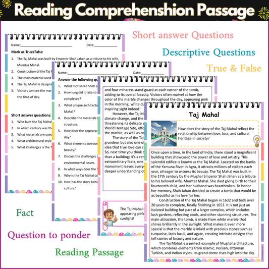 Taj Mahal | Reading Comprehension Passage and Questions