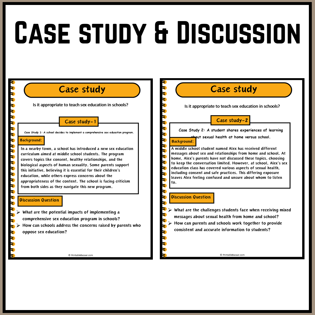 Is it appropriate to teach sex education in schools? | Debate Case Study Worksheet