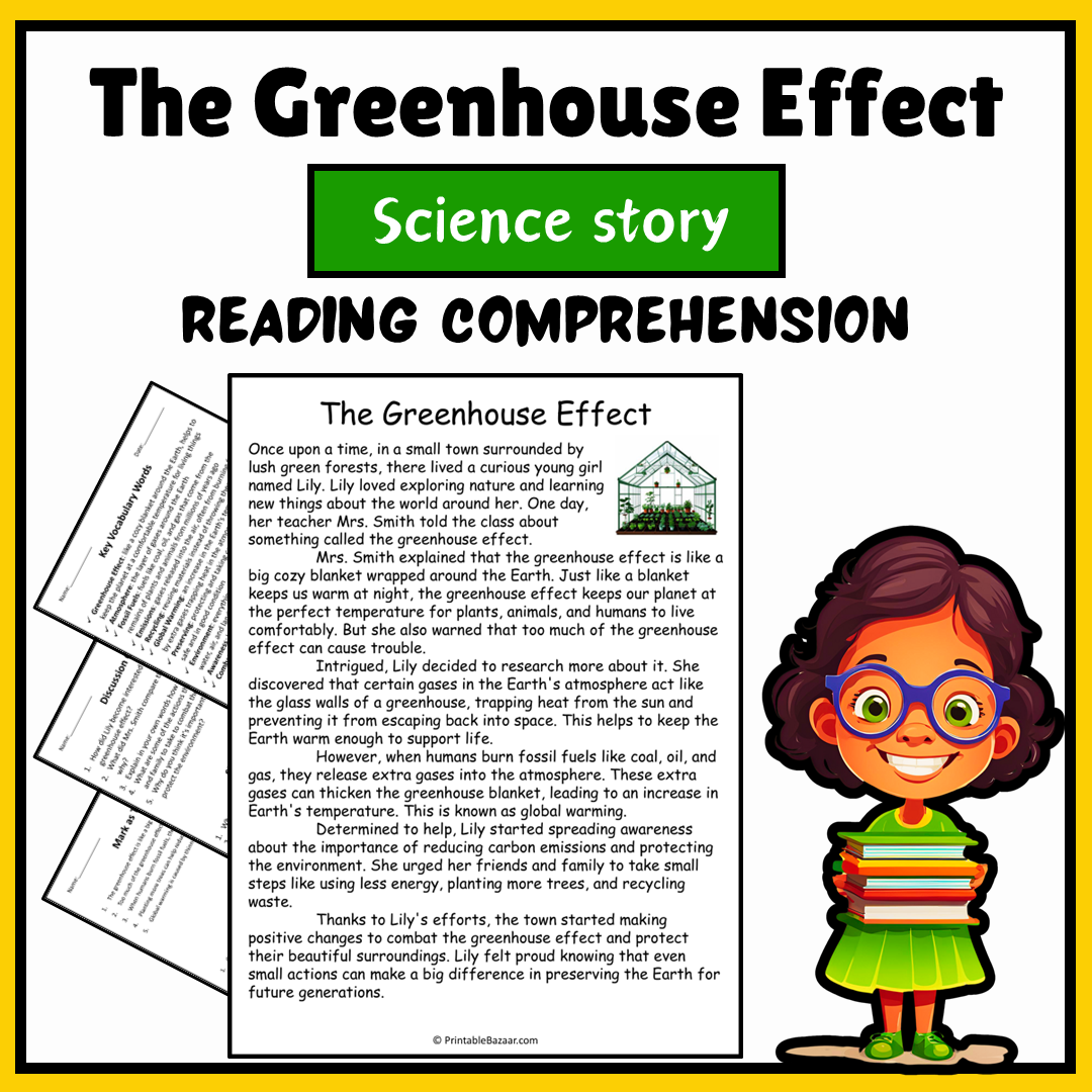 The Greenhouse Effect | Science Story Reading Comprehension Activity