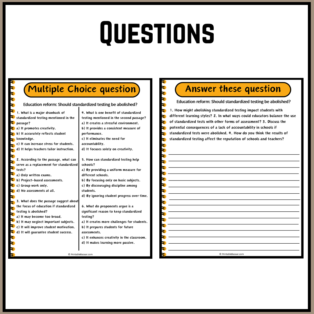 Education reform: Should standardized testing be abolished? | Debate Case Study Worksheet