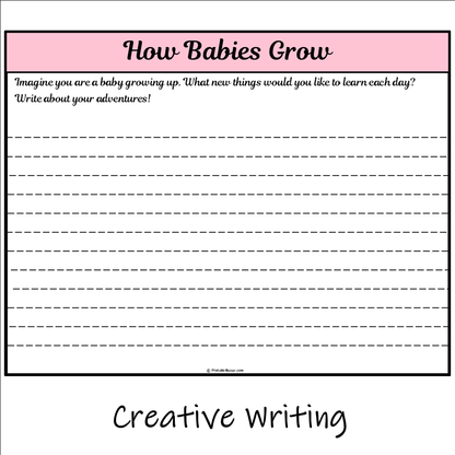 How Babies Grow | Main Idea and Supporting Details Reading Passage and Questions