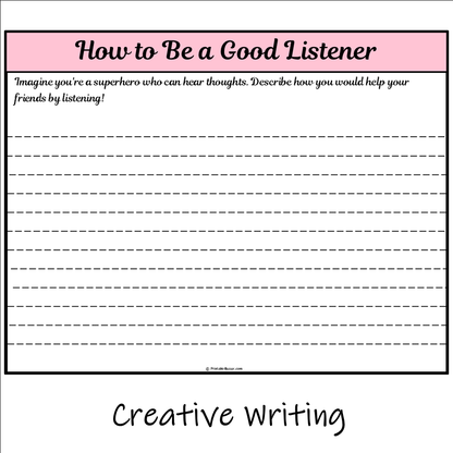 How to Be a Good Listener | Main Idea and Supporting Details Reading Passage and Questions