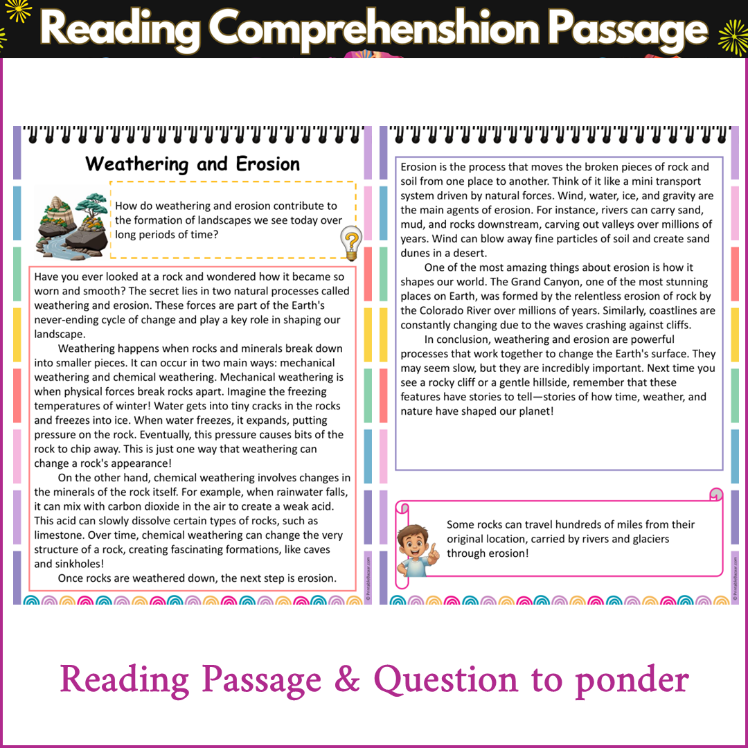 Weathering and Erosion | Reading Comprehension Passage and Questions