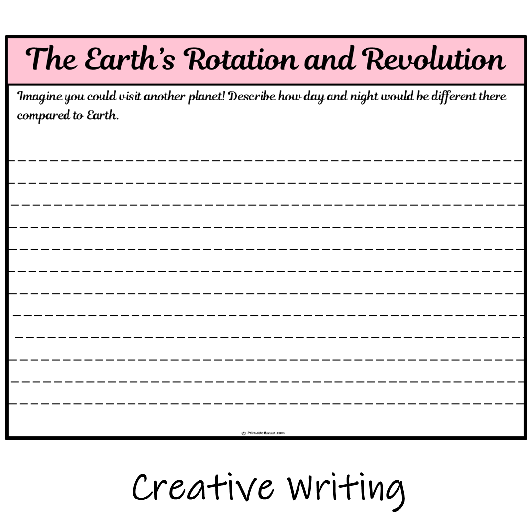 The Earth’s Rotation and Revolution | Main Idea and Supporting Details Reading Passage and Questions