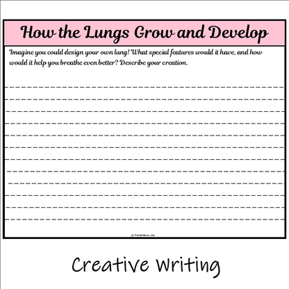 How the Lungs Grow and Develop | Main Idea and Supporting Details Reading Passage and Questions