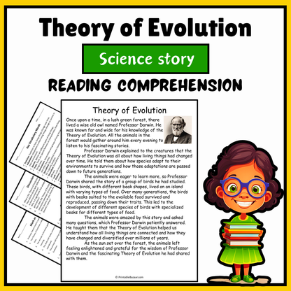 Theory of Evolution | Science Story Reading Comprehension Activity