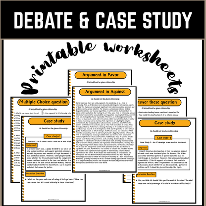 AI should not be given citizenship | Debate Case Study Worksheet