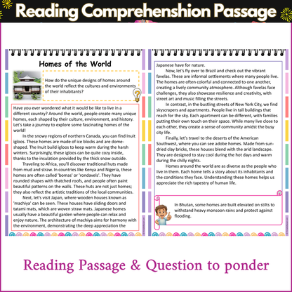 Homes of the World | Reading Comprehension Passage and Questions