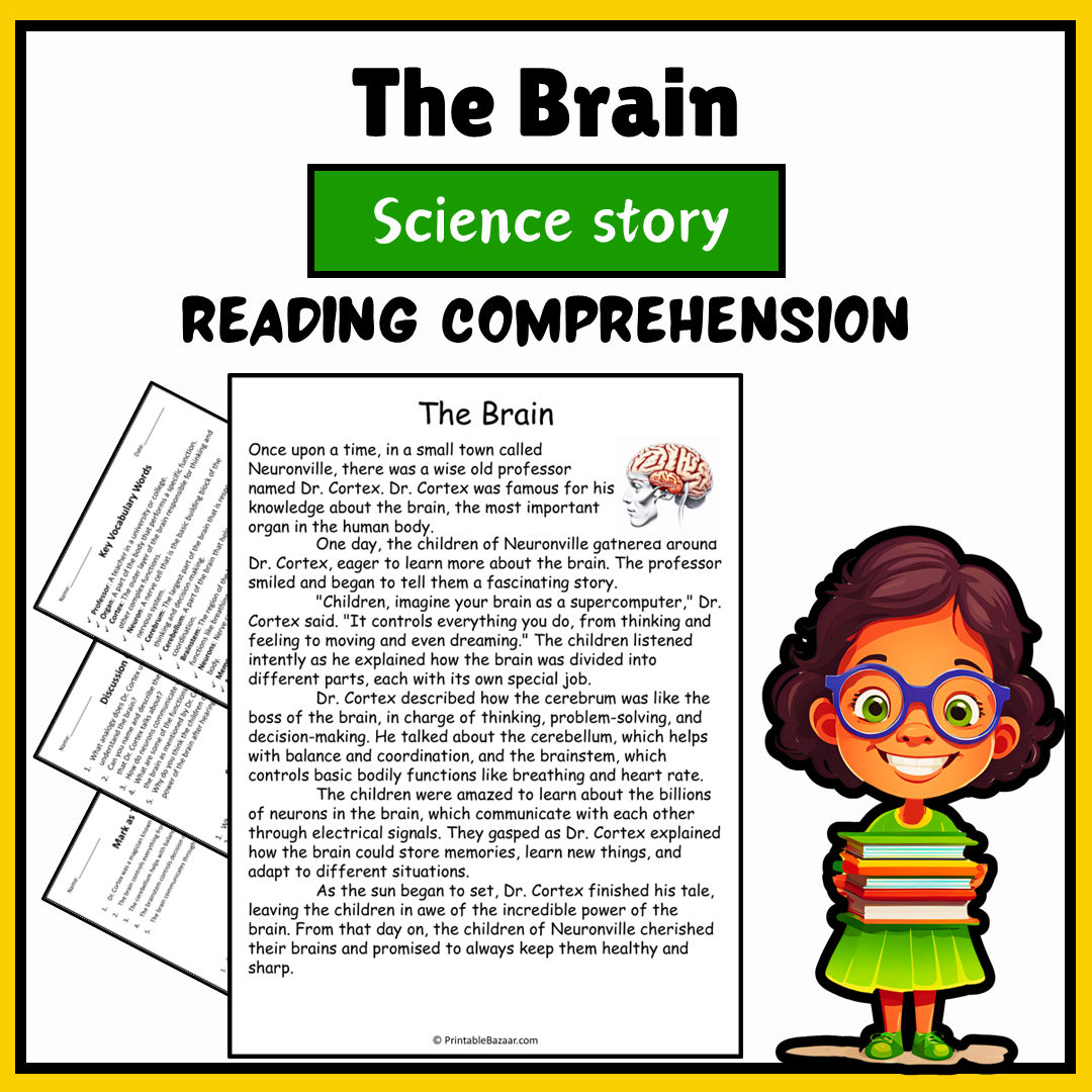 The Brain | Science Story Reading Comprehension Activity