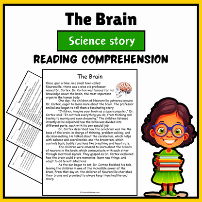 The Brain | Science Story Reading Comprehension Activity