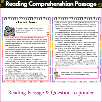 All About Snakes | Reading Comprehension Passage and Questions