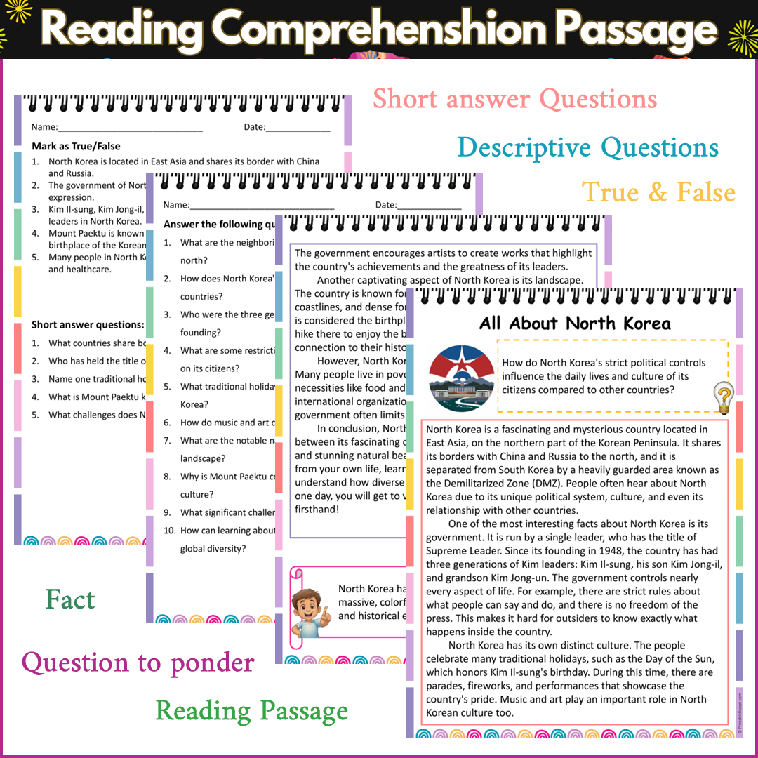 All About North Korea | Reading Comprehension Passage and Questions