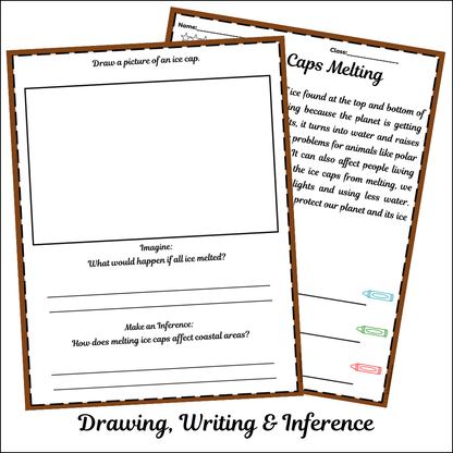 Ice Caps Melting | Short Reading Comprehension Creative Worksheet