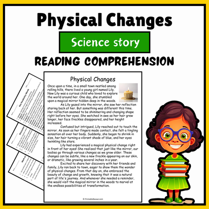 Physical Changes | Science Story Reading Comprehension Activity