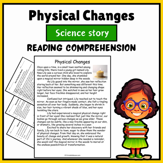 Physical Changes | Science Story Reading Comprehension Activity