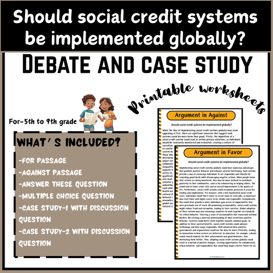 Should social credit systems be implemented globally? | Debate Case Study Worksheet