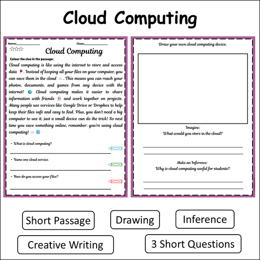 Cloud Computing | Short Reading Comprehension Creative Worksheet